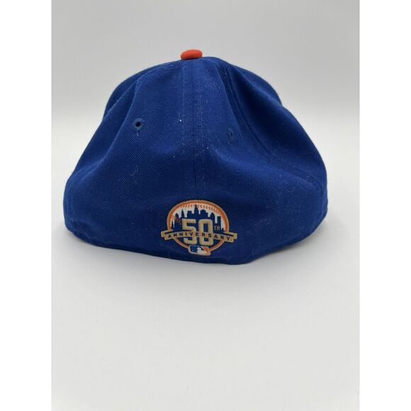 New York Mets 50th Anniversary New Era 59Fifty Fitted 7 Hat Cap Men MLB Baseball - Picture 2 of 8